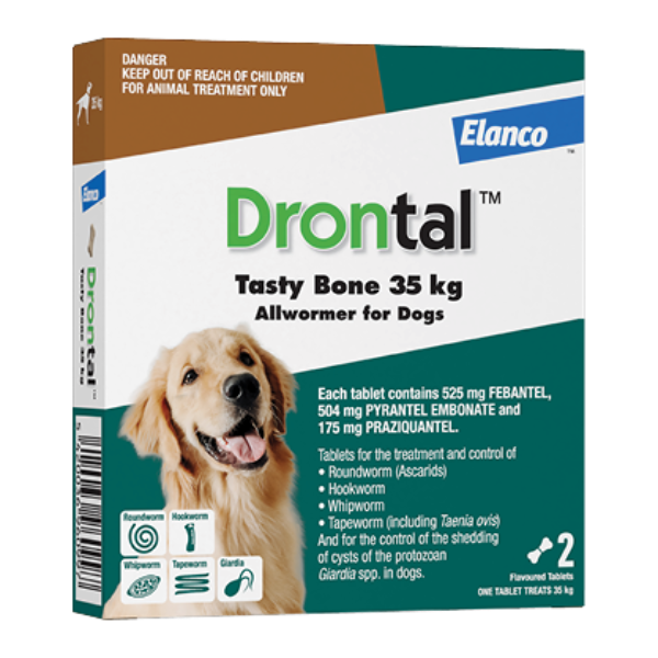 Flavoured dog worming tablet