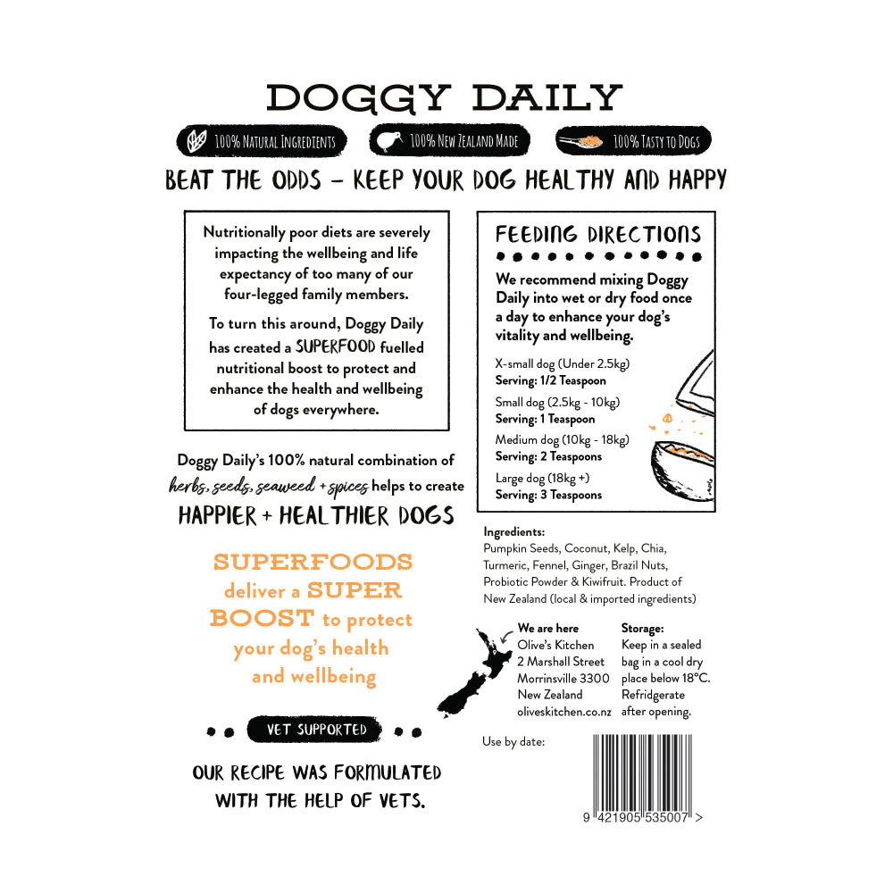 Olive's Kitchen Doggy Daily Superfood Supplement 700gm