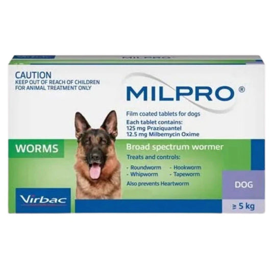 Milpro Dog Worm Tablet - Flavoured (Per Tablet)