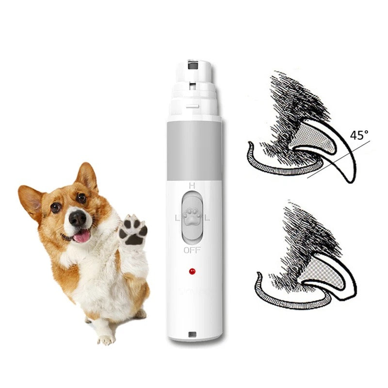 Dog & Cat Nail Grinder - Rechargeable Electric Pet Nail Trimmer