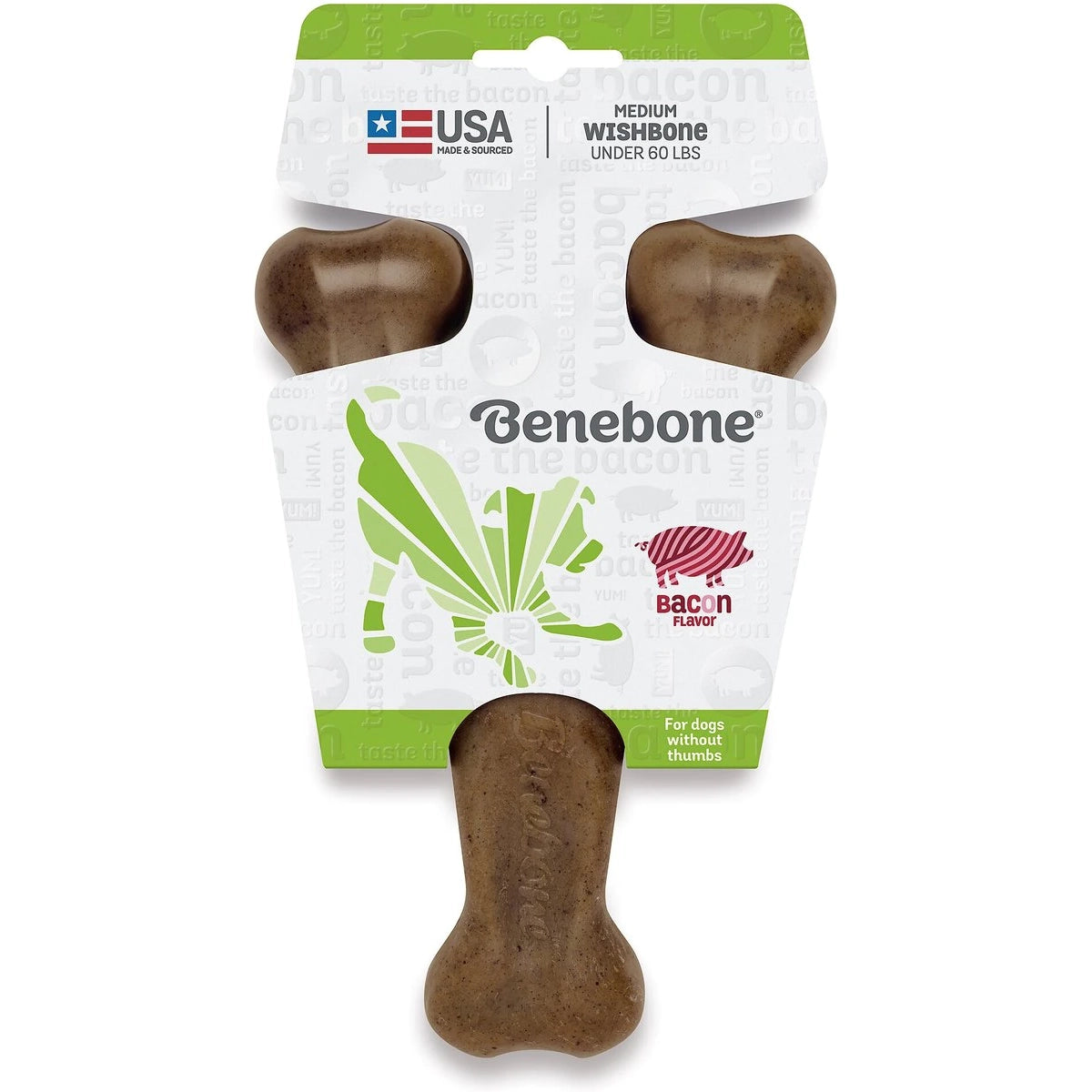 Benebone Medium Wishbone Dental Chew - Bacon