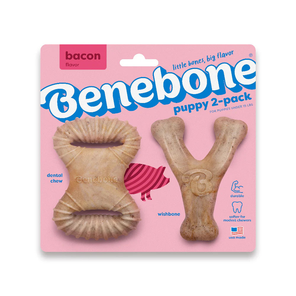 Benebone Bacon Chew Toys - For Puppies