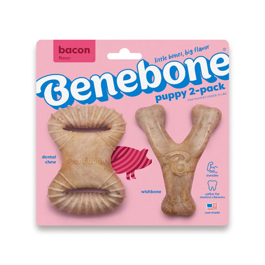 Benebone Bacon Chew Toys - For Puppies