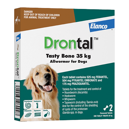 Drontal Dog Tasty Bone Allwormer 2pk