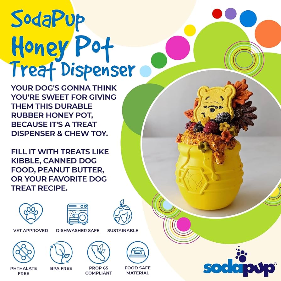 Sodapup, treat dispenser, slow feeder