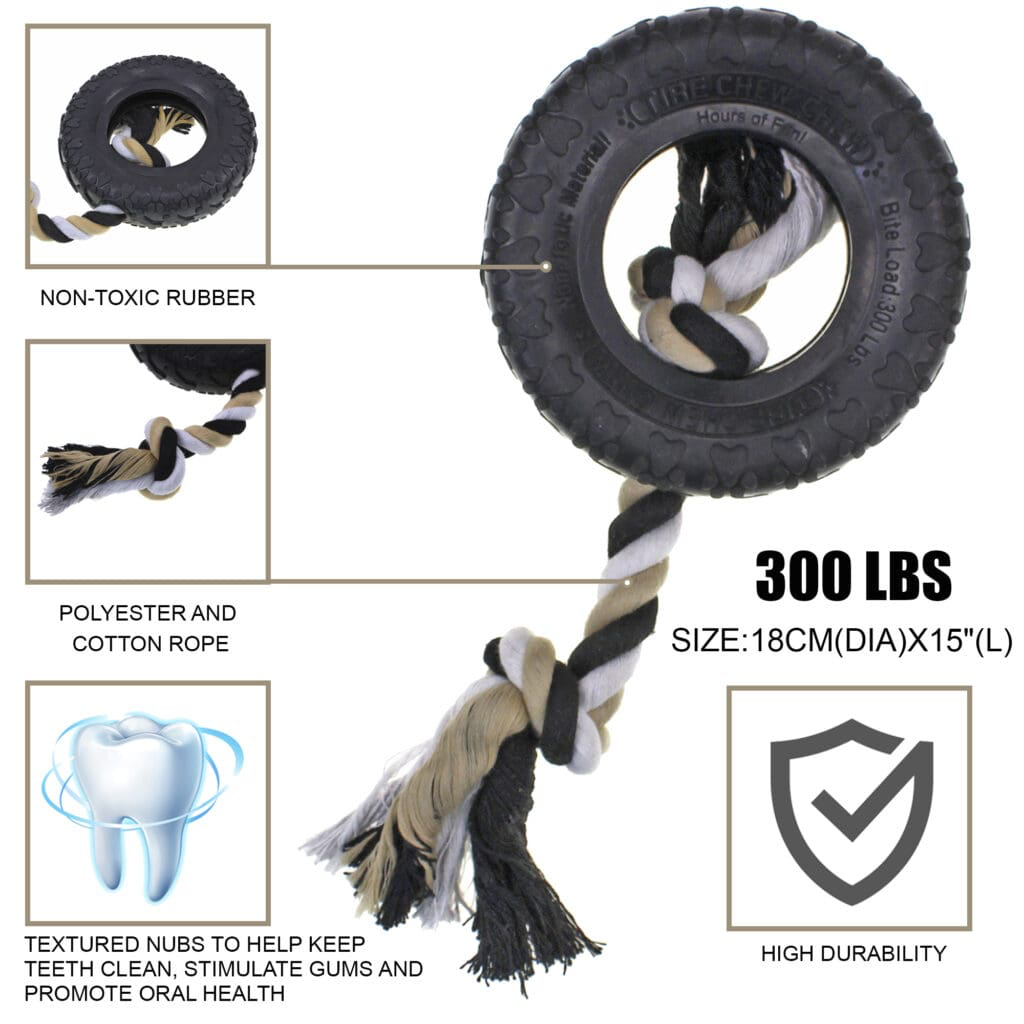 Tug-War Tires Dog Toy Chew - Small