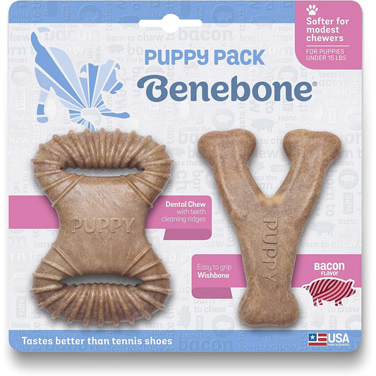 Benebone Bacon Chew Toys - For Puppies