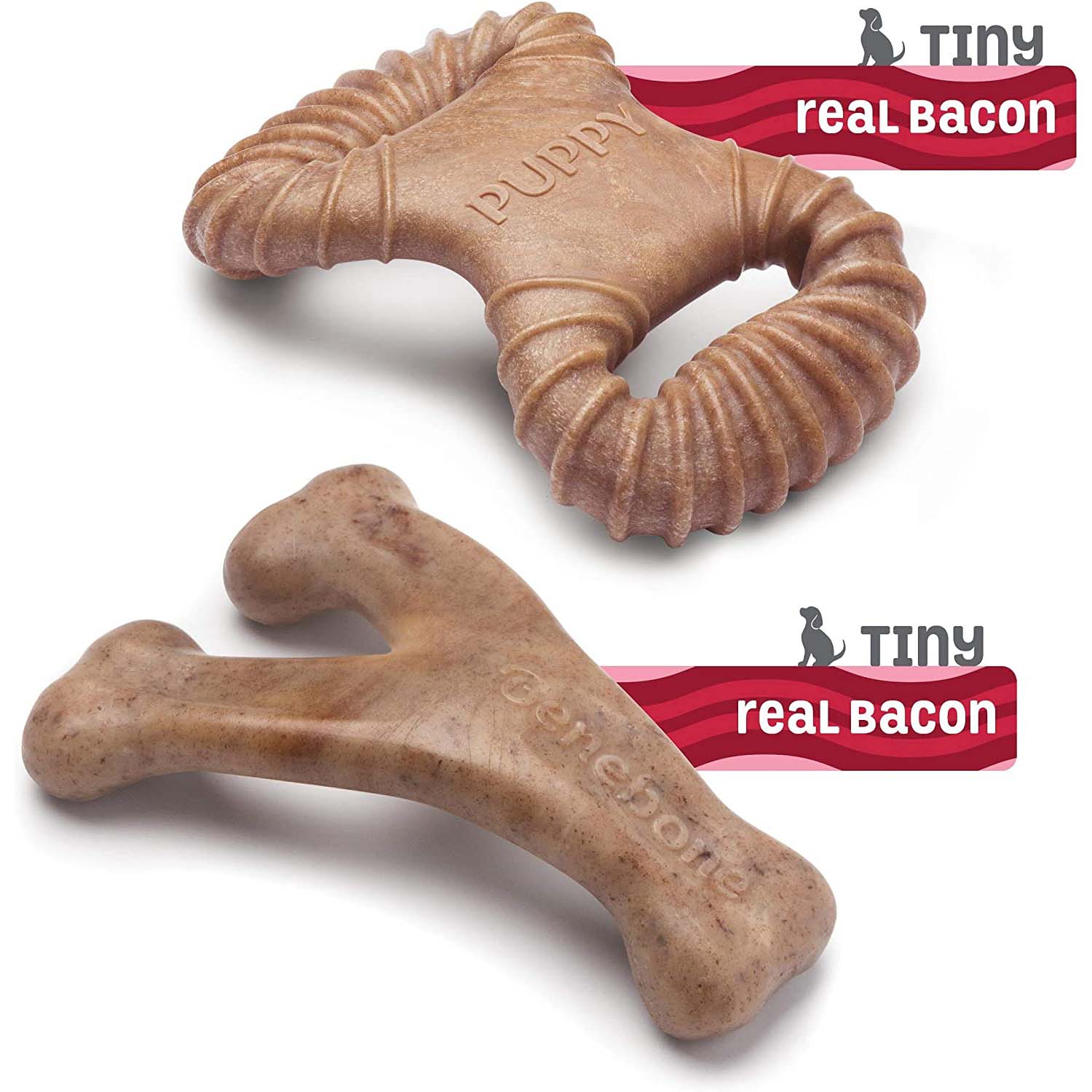 Benebone Bacon Chew Toys - For Puppies