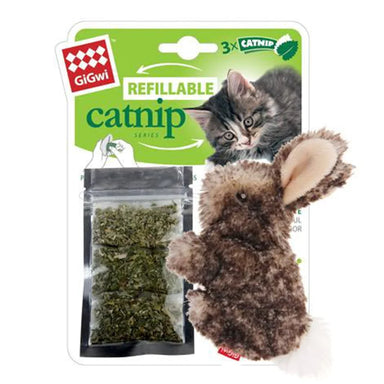 Gigwi Refillable Catnip Cat Toy Rabbit